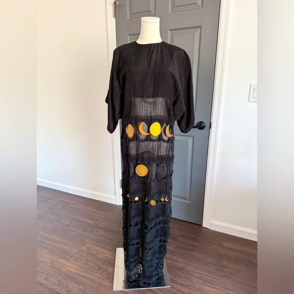 Loewe x Paula Ibiza Moon-Pendant Embroidered Maxi Dress - Picture 6 of 16